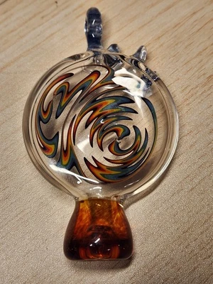 XL Hecho a Mano Vidrio Funcional Colgante Arco Iris Peluca Vagón Implosión Vidrio Arte Joyería Foto 1 de 4