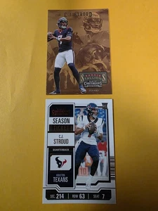 BOTH 2023 Panini Contenders - C.J. Stroud Rookie Stallions AND Base Rookie Cards - Picture 1 of 2