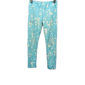 Under Armour Heat Gear Girls Printed Armour Capri Leggings Blue Shift Sz 5 - Picture 1 of 6