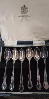 Cubiertos MAPPIN & WEBB - Patrón RUSSELL - Cucharas de café - Juego de 6 Foto 1 de 4