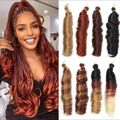 French Curly Braiding Hair Pre-Stretched Silky Bouncy Synthetic Extensions - Image 1 of 4