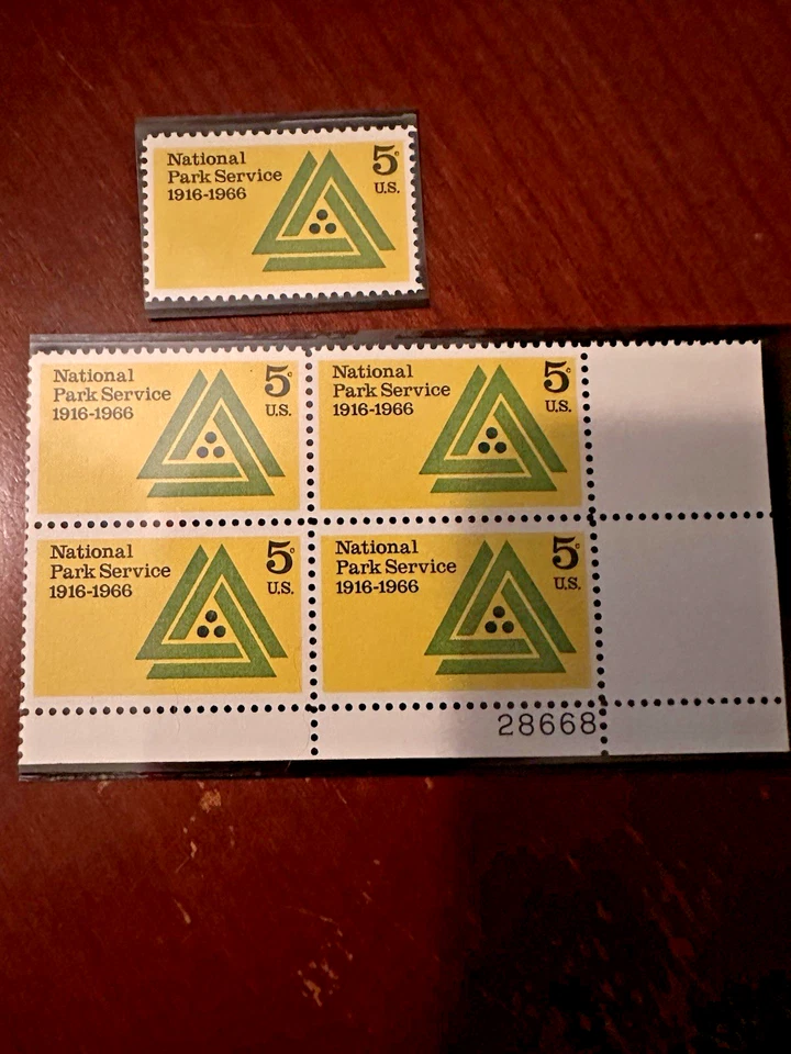 Scott#1314 National Park Service Plate Block MNH + Single  I will combine Ship - Image 1 of 1