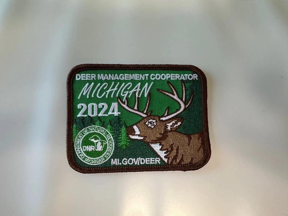 2024 Michigan DNR Successful Hunter Deer Management Cooperator Patch - FREE SHIP - Image 1 of 1