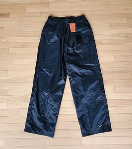 Nike Windpants Track Pants Y2K Men's Large NWT Black Sweatpant Lined Side Zips - Picture 1 of 13