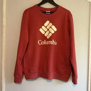 Felpa Columbia girocollo rosso logo davanti donna felpa nuova tasche L - Foto 1 di 12