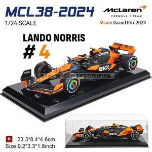 Bburago 1:24 2024 McLaren F1 4 # Lando Norris 81 # Oscar Piastri Die Casting - Picture 1 of 5