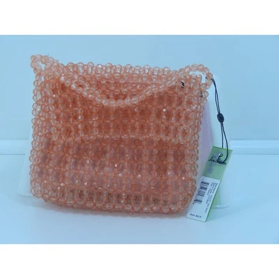 Mini bolso sin asas Sam Edelman melocotón acrílico con cuentas violeta nuevo con etiquetas  Foto 1 de 4