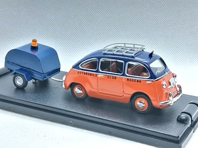 giocher fiat 600 multipla con carrello automobile club modena scala 1/43 482013 - Immagine 1 di 4