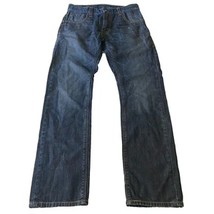 Jeans Levis 514 30x32 ajustados rectos denim azul lavado oscuro bolsillos con cremallera - Imagen 1 de 17