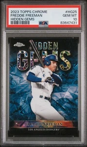Freddie Freeman 2023 Topps Chrome Hidden Gems SSP PSA 10 - Picture 1 of 4