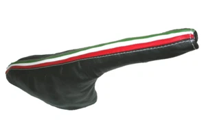 RIVESTIMENTO FRENO in Vera PELLE NERA e tricolore per FIAT GRANDE PUNTO EVO - Afbeelding 1 van 2