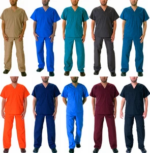 Natural Workwear Mens Authentic EDS Unisex Medical Uniform Cargo Scrub Set - Picture 1 of 11