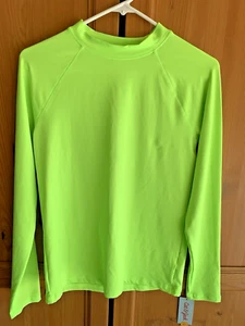 Boys Girls Green Long Sleeve Rash Guard Swim Shirt Cat & Jack XL 16 New w/ Tags - Picture 1 of 7