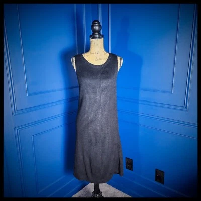 Vestido Suéter BB Dakota Negro Sin Mangas Cremallera Lateral Talla Pequeña Foto 1 de 4