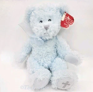 ¡Raro! Russ Berrie Believe Oso de Peluche Azul Cruz Cristianos Cristianos *tal cual* - Imagen 1 de 11