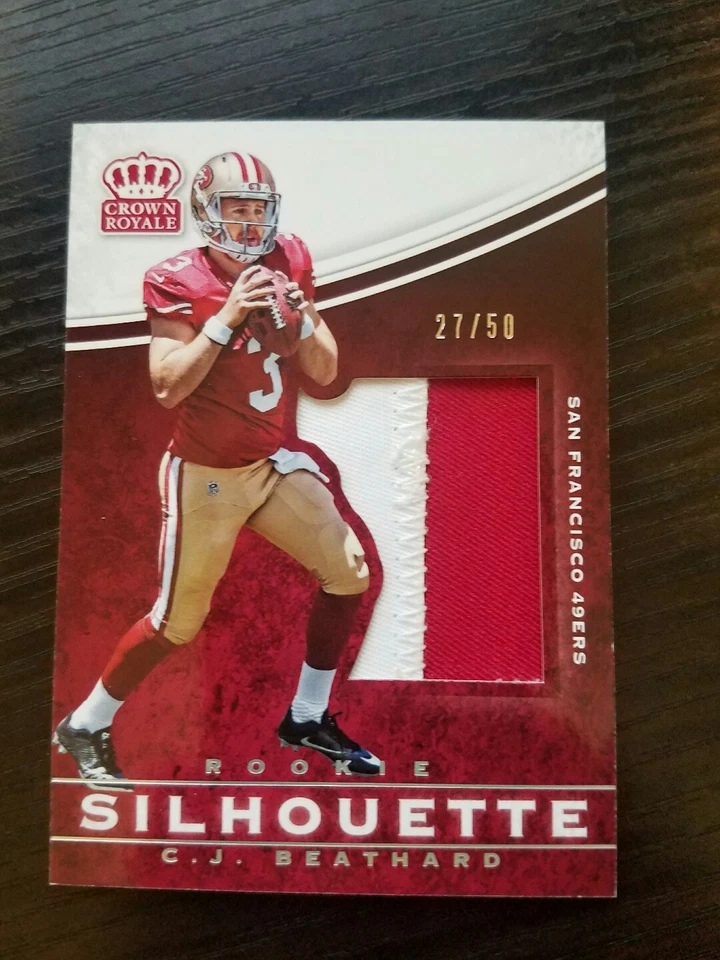 2017 Crown Royale Jumbo Rookie Silhouette Jerseys Platinum #32 C.J. Beathard /50 - Image 1 of 1