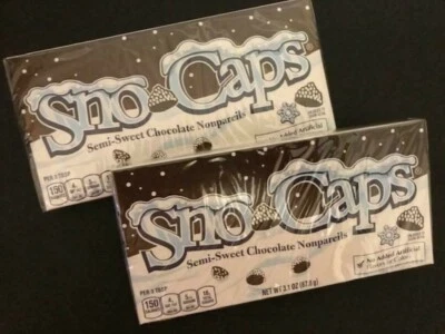 Sno Caps Полусладкий Шоколад Nonpareils - Размер Театральной Коробки - {ЛОТ ИЗ 2 КОРОБОК} - Изображение 1 из 2