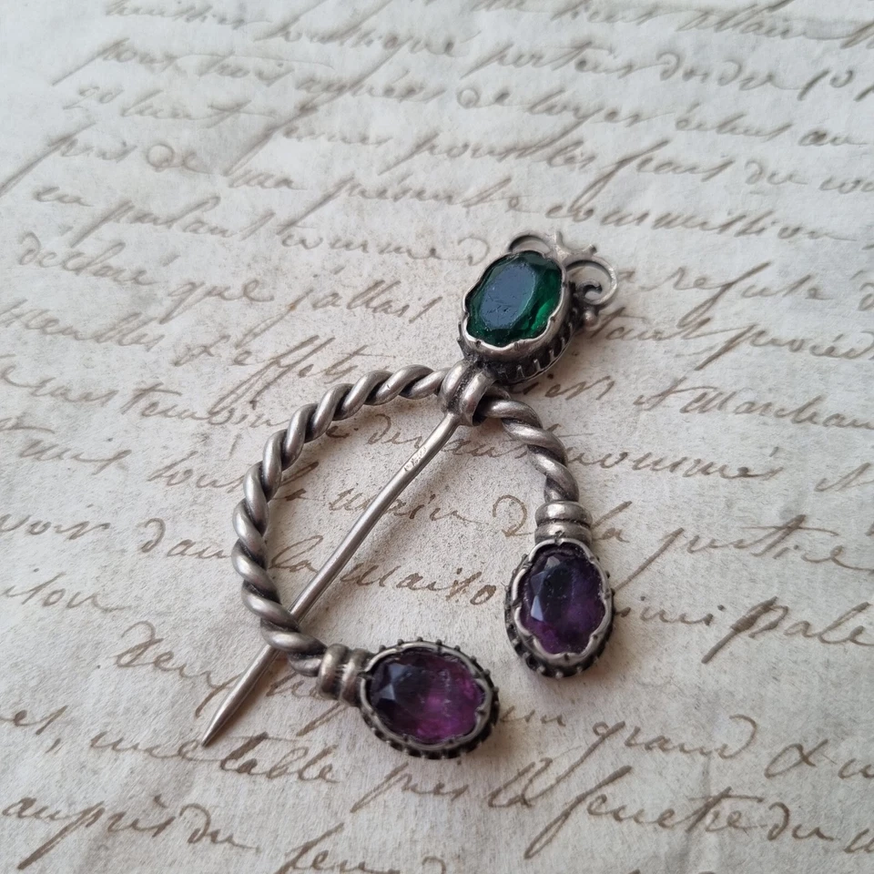 Fibule Provençale Ancienne XIXè Argent Strass Silver Fibula 19thC - Photo 1/4