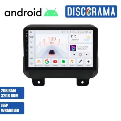 AUTORADIO ANDROID JEEP WRANGLER 2018-2021 STEREO AUTO TOUCH 9" WIFI NAVIGATORE - Immagine 1 di 4