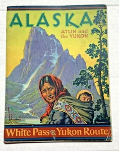 1930's Alaska White Pass And Yukon Railroad Travel Brochure / Booklet Old Pics! - Picture 1 of 12