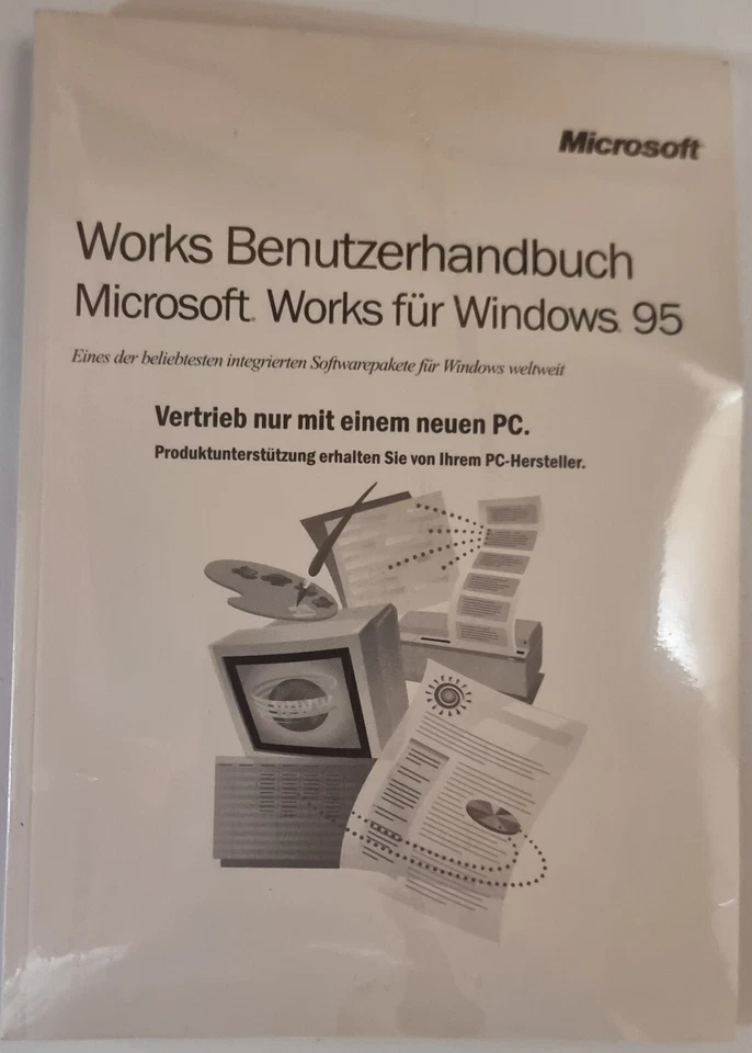 Microsoft Works 4.5 CD OVP mit Handbuch & Lizenz – OEM 1997 – selten, für Retro- - Bild 1 von 2
