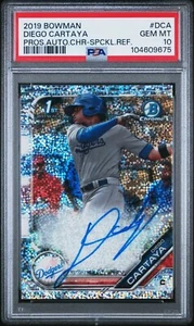 2019 Bowman Chrome Diego Cartaya Rookie Auto Speckle Refractor /299 PSA 10 - Picture 1 of 2