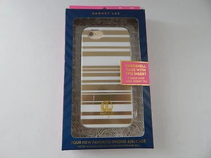 DABNEY LEE Hardshell Case with TPU insert iPhone 6 iPhone 6S Gold/White New - Picture 1 of 4