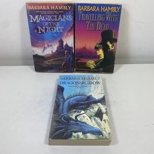 3 Lot Barbara Hambly- Travelling with the Dead, Magicians of the Night, +1 - Picture 1 of 11