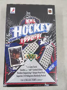 1990-91 NHL HOCKEY UPPER DECK SPORTS TRADING CARD PACKS FACTORY SEALED BOX - Picture 1 of 2