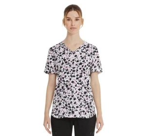 Scrubstar Cheetah Bloom Nurse Uniform Scrub Top  - New - Picture 1 of 3