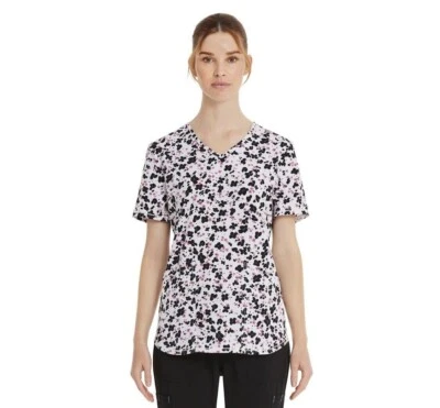Scrubstar Cheetah Bloom Nurse Uniform Scrub Top  - New - Image 1 of 3