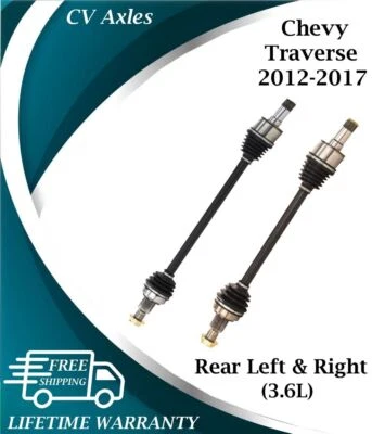 New OE Rear CV Axles For 2012-2017 Chevy Traverse 3.6L Lifetime Warranty - Image 1 of 4