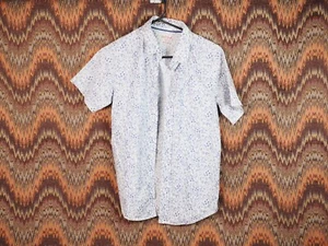 Cat & Jack Girls Lavender Floral Print Short Sleeve Button Down Shirt L(12-14) - Picture 1 of 6