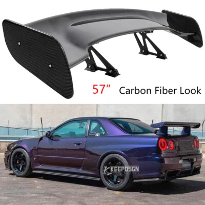 57" Rear Trunk Spoiler Wing GT Racing Lip For Nissan 180SX 200SX 240SX S13 S14 - Image 1 of 4