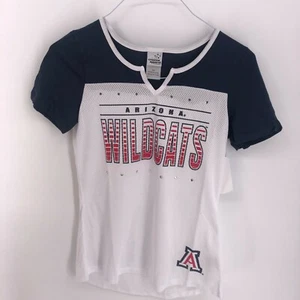 NWT NCAA Arizona Wildcats Ladies v-Neck T-Shirt Blue white w/bling - Picture 1 of 6