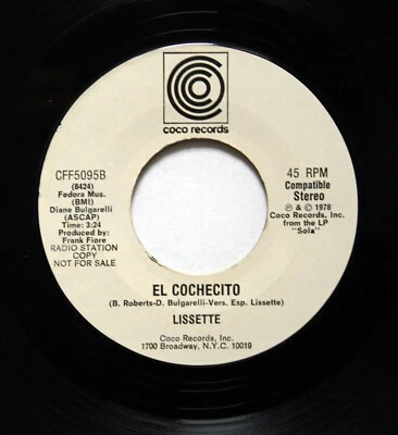 LISSETTE Latin Disco PROMO 45rpm El Cochecito b/w Yo Quiero Un Poco Mas HEAR - Image 1 of 2