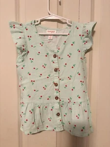 Girls Cat &Jack Cherry Top, Size 6/7 - Picture 1 of 3