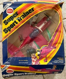 Vintage Cox Super Sport Trainer Gas Airplane  Original Box With Instructions - Picture 1 of 14