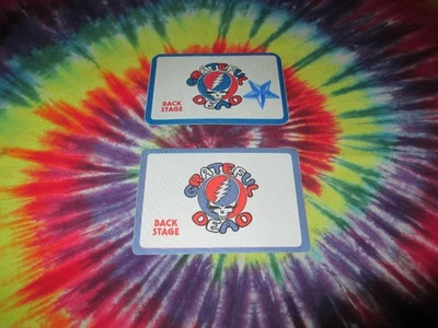 2-GRATEFUL DEAD BACKSTAGE PASS SUMMER TOUR STEAL YOUR FACE STAR GOOD OL' 1983-NR - Image 1 of 2