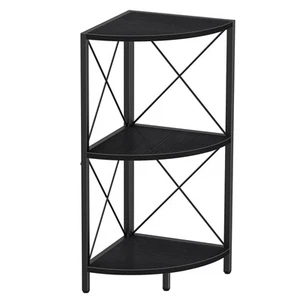 Corner Shelf with Metal Frame, 3 Tier Corner Storage Organizer, Freestanding ... - Picture 1 of 8