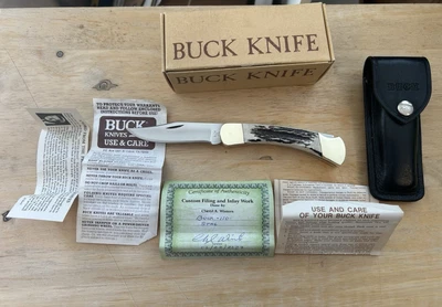 Buck 110 Sambar Stag Custom 2 Dot - Image 1 of 4