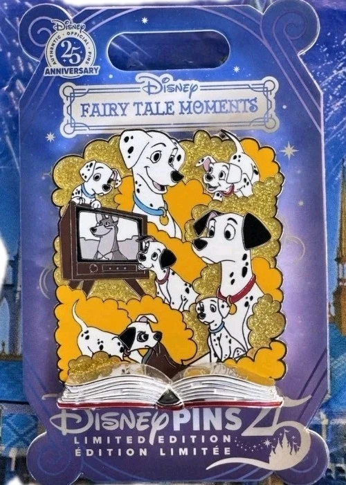 Prendedor LE 2025 Parques Disney Fairy Tale Moments 101 Dálmatas 12/12 en mano Foto 1 de 1