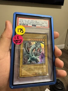 2002 Blue-Eyes White Dragon LOB-001 Unlimited PSA 8 ๐1.5 Wavy Original Print๐ - Picture 1 of 8