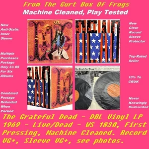 The Grateful Dead - DBL Vinyl LP 1969 - Live Dead - WS 1830 - VG+/VG+ FP - Picture 1 of 17