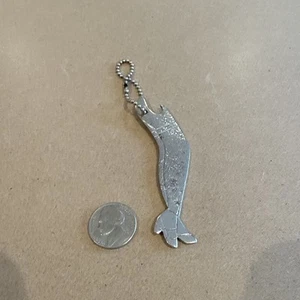 Vintage Can Beer Bottle Opener Ladies Legs Garter Unmarked W Chain - Picture 1 of 4