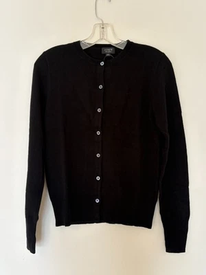 Cárdigan J Crew Cashmere Negro Botón Talla S Nuevo con Etiqueta Foto 1 de 4