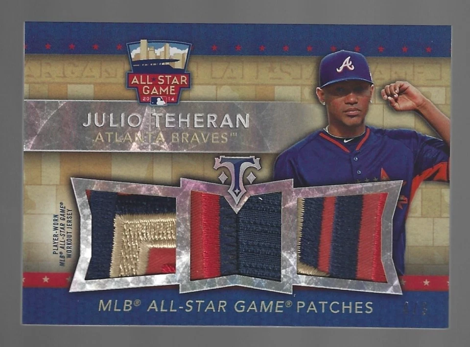 Julio Teherán 2015 Topps Triple Treads All Star Parches Triple Parche 4/9 💲 Foto 1 de 3