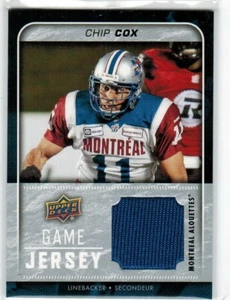 2015 Upper Deck CFL Football Game Jersey GJ-CC Chip Cox Montreal Alouettes - Foto 1 di 1