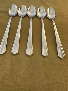 (6) Hampton Silversmiths CENTRAL Stainless 18/10 Glossy Iced Teaspoons - Picture 1 of 9