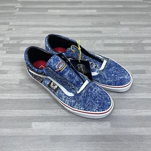 Vans x Cobra Kai Eagle Fang Old Skool Shoes Mens Size 10 Blue All Valley Karate - Picture 1 of 9